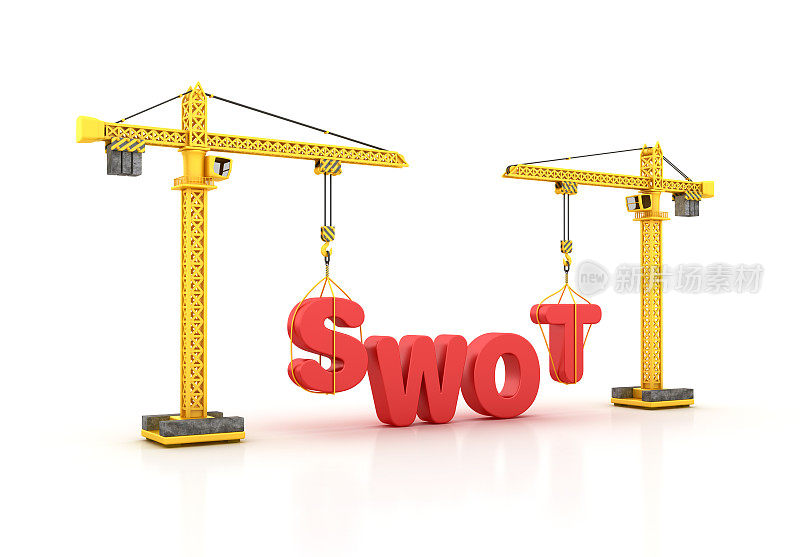 SWOT Word与塔吊- 3D渲染